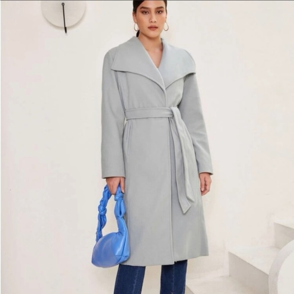 Cascading Gray Trench coat M